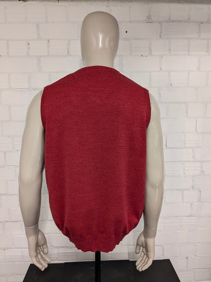 Today's Man spencer met V-Hals. Rood Oranje gemêleerd. Maat XL.