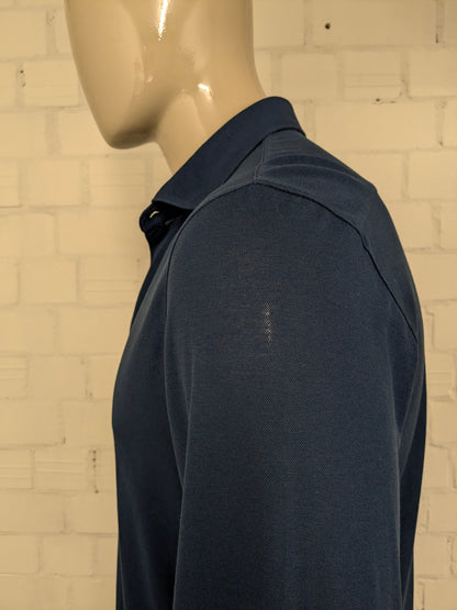 Gran Sasso -Hemd. Dunkelblau gefärbt. Größe L. Stretch.