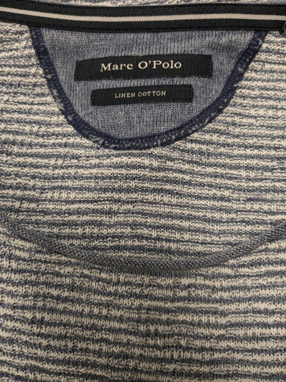 Marc O'Polo Séter de lino delgado. Blanco azul rayado. Tamaño xl. 62% de lino.