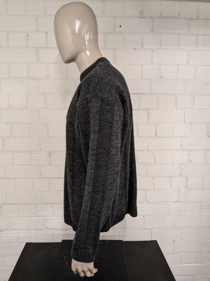 Lacoste wool sweater. Gray black mixed. Size 3XL / XXXL.