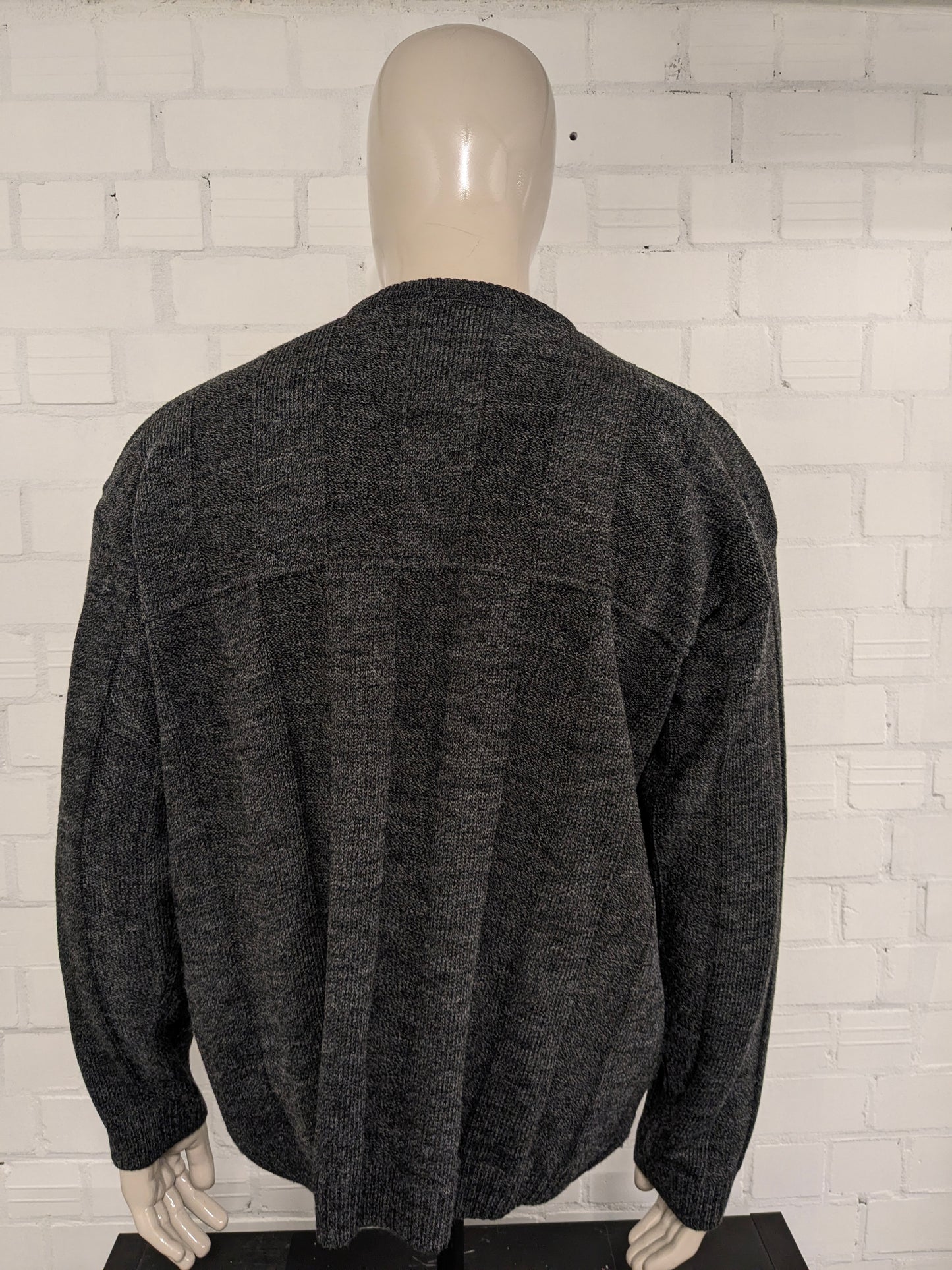 Lacoste wool sweater. Gray black mixed. Size 3XL / XXXL.