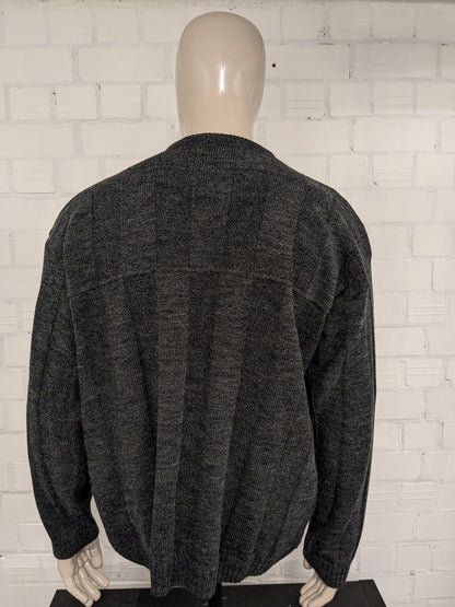 Lacoste wool sweater. Gray black mixed. Size 3XL / XXXL.