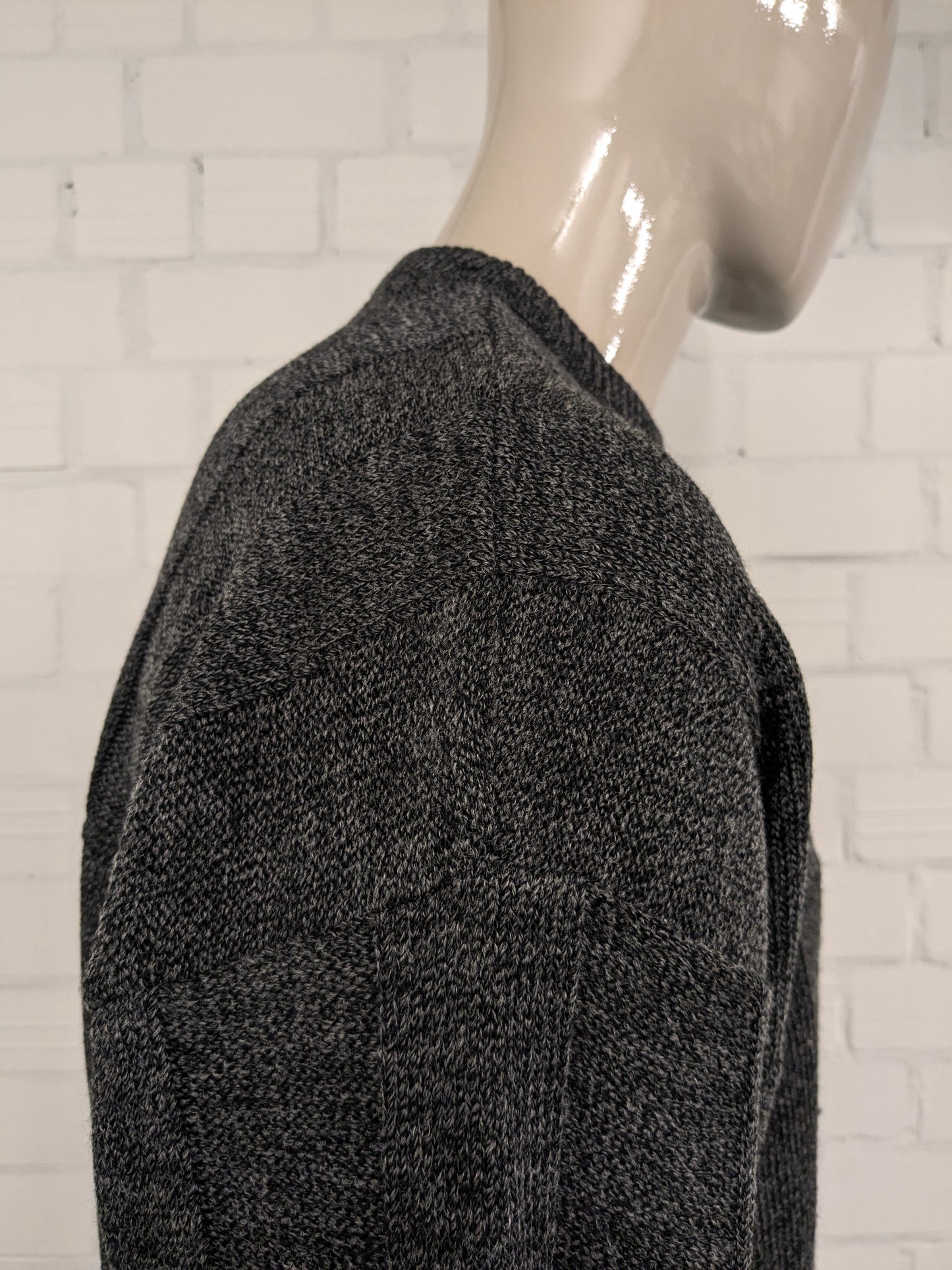 Lacoste wool sweater. Gray black mixed. Size 3XL / XXXL.