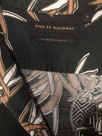 DEUS EX MACHINA SHIRT SHETVE. Stampa marrone verde nero. Taglia M.