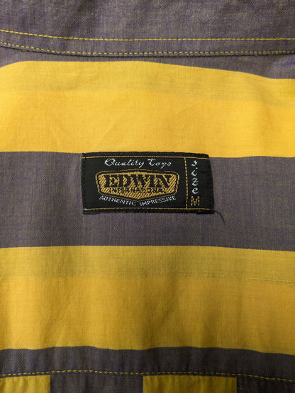 Vintage Edwin shirt. Yellow purple striped. Size L.