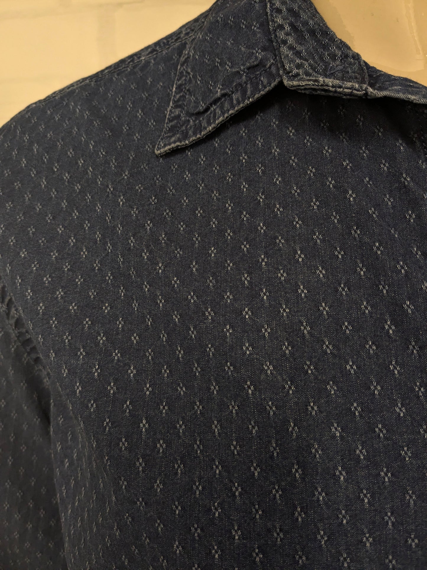 United Colors of Benetton overhemd. Blauwe print. Maat XL.