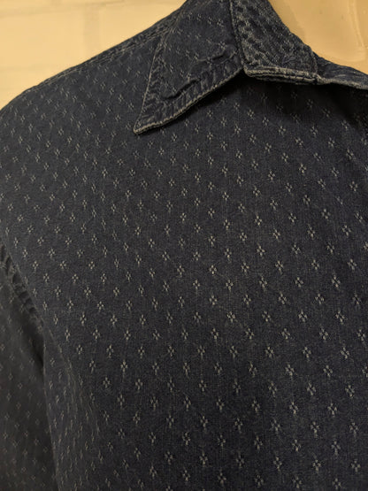 United Colors of Benetton overhemd. Blauwe print. Maat XL.