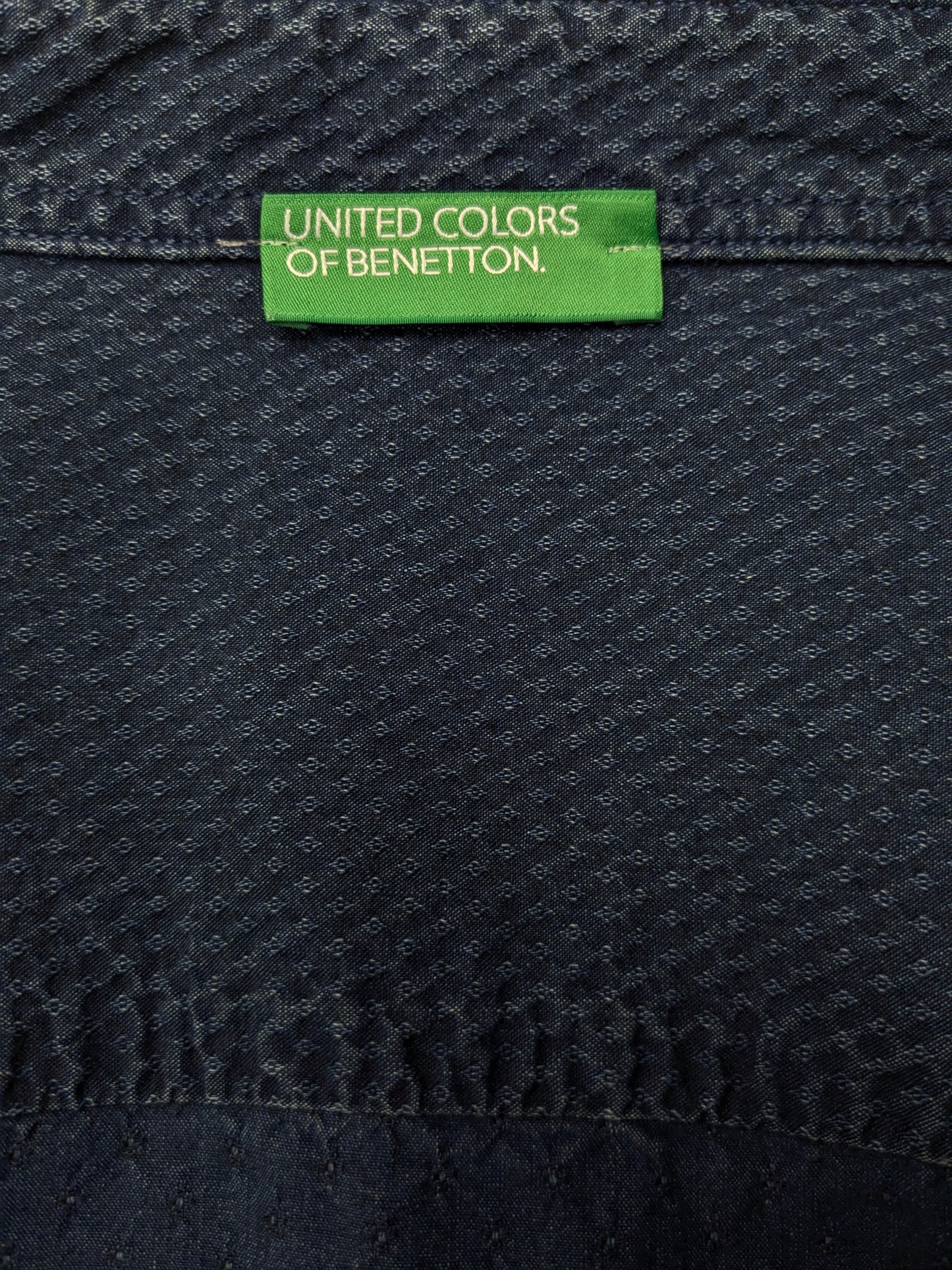 United Colors of Benetton overhemd. Blauwe print. Maat XL.