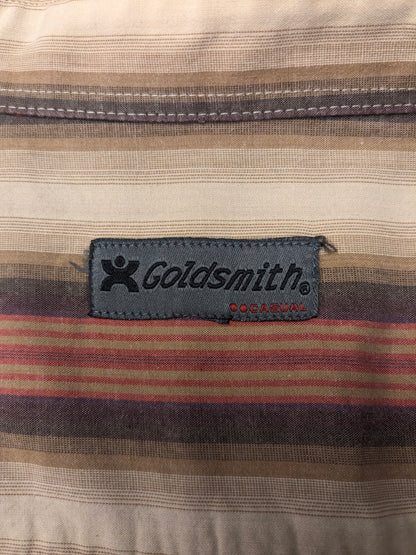 Vintage Goldsmith shirt. Red brown striped. Size XL.
