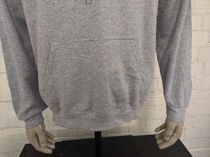 Felpa con cappuccio da basket di basket dell'Indiana NBA. Grigio mescolato con stampa. Taglia L.