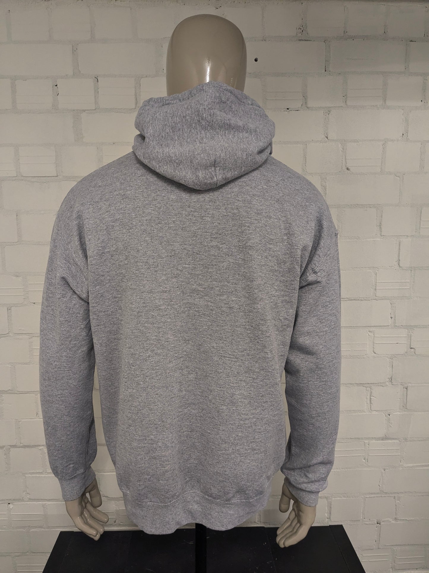 Felpa con cappuccio da basket di basket dell'Indiana NBA. Grigio mescolato con stampa. Taglia L.