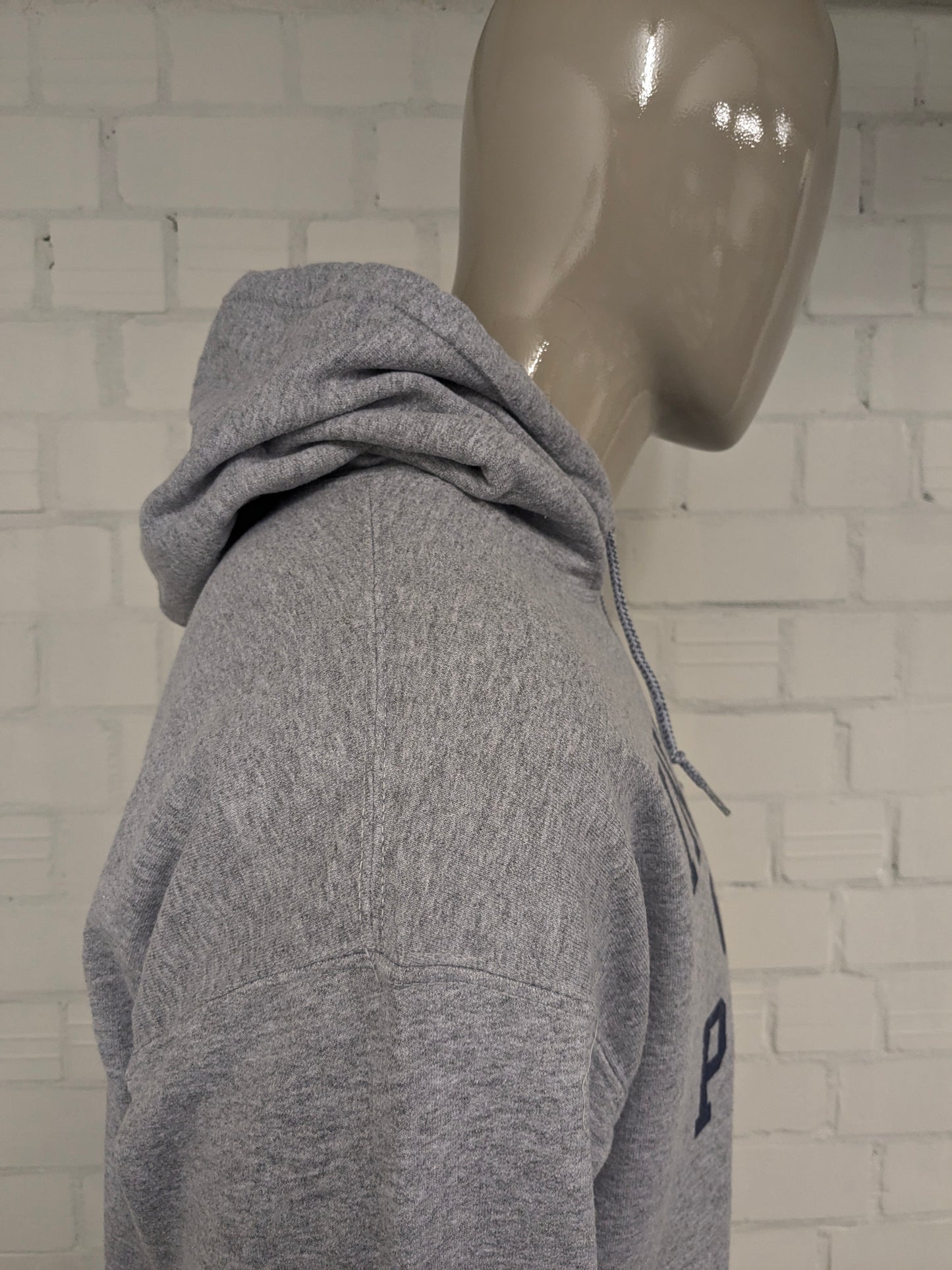 Felpa con cappuccio da basket di basket dell'Indiana NBA. Grigio mescolato con stampa. Taglia L.