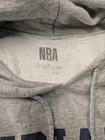 Felpa con cappuccio da basket di basket dell'Indiana NBA. Grigio mescolato con stampa. Taglia L.