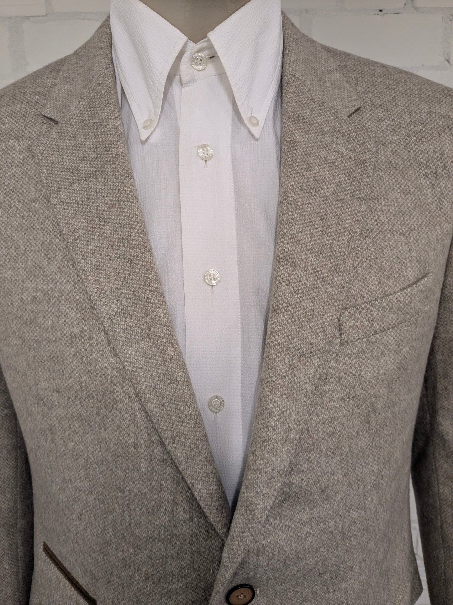 Veste en laine Tommy Hilfiger. Mixte beige. Taille 26 (52 / L) ajusté.