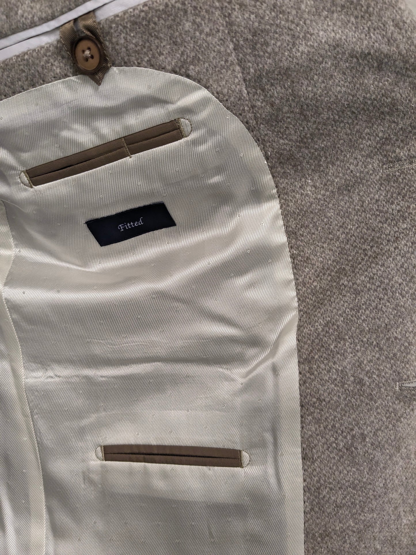 Veste en laine Tommy Hilfiger. Mixte beige. Taille 26 (52 / L) ajusté.