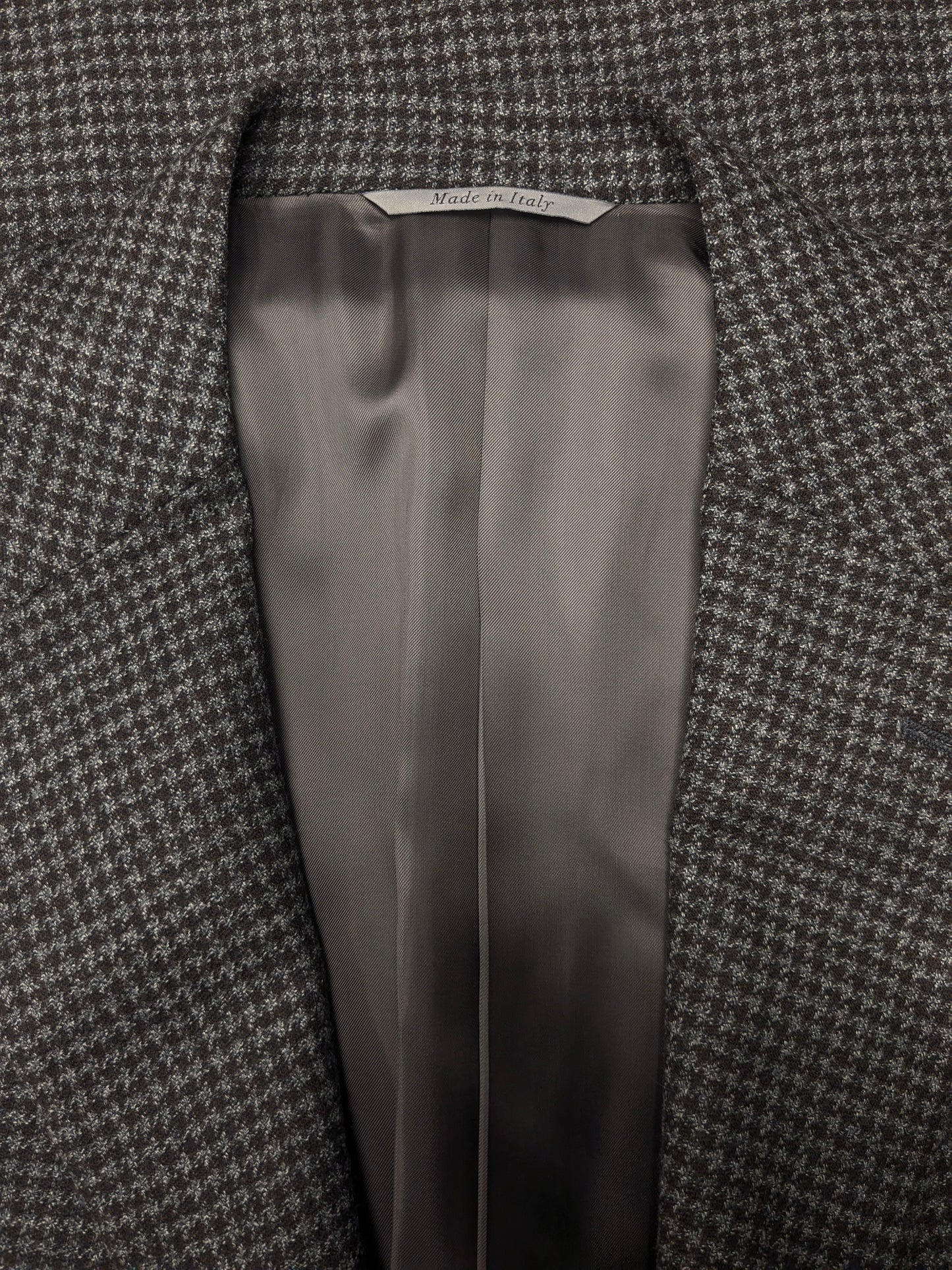 Canali vuole la giacca. Motivo grigio marrone. Dimensione 52 / L.