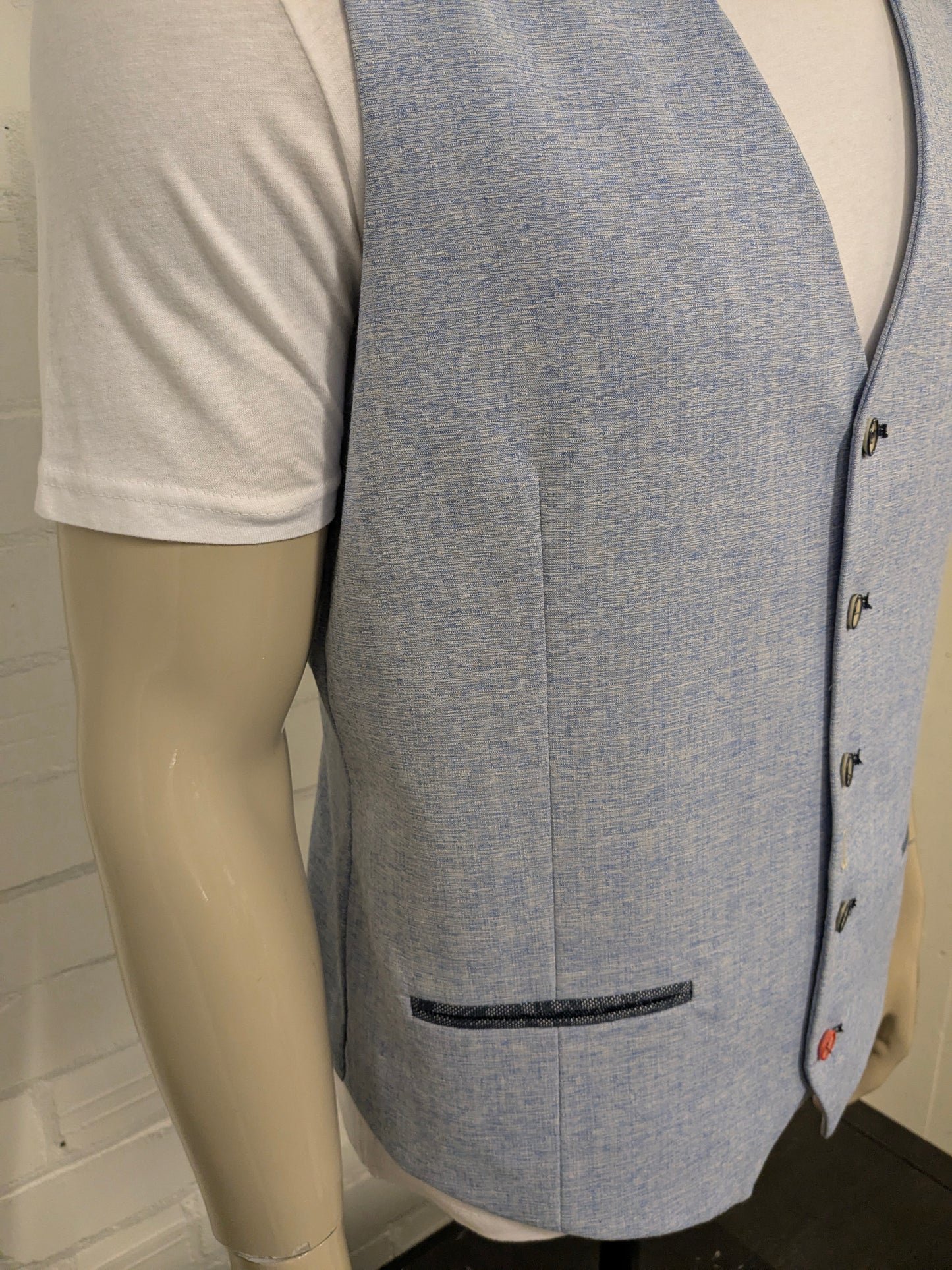 Fish Named Fred Gilet. Blue mixed. Size 54.