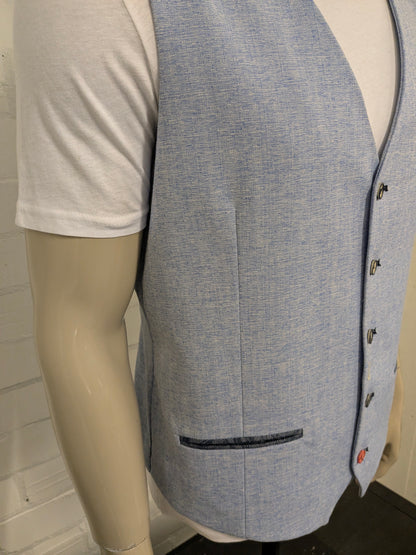 Fish Named Fred Gilet. Blue mixed. Size 54.