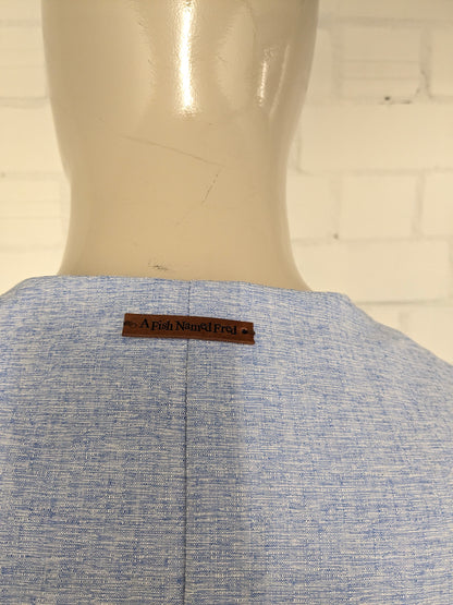 Fish Named Fred Gilet. Blue mixed. Size 54.