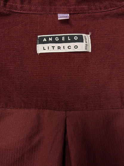 Vintage Angelo Litrico Ribhemd. Schöne Rippe. Bordeaux farbig. Größe L.