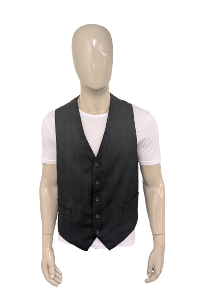 Vitage Vitorio Parutti giletcoat. Blue vert noir vérifié. Taille xl.