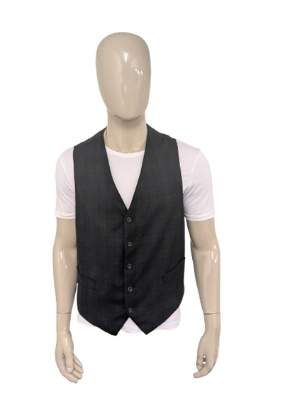 Vitage Vitorio Parutti giletcoat. Blue vert noir vérifié. Taille xl.