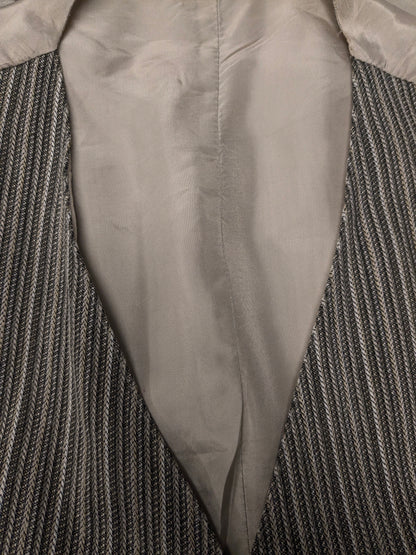 Vintage New Fast waistcoat. Beige brown striped. Size L.