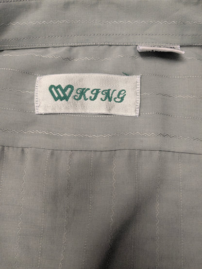 Vintage 70's king shirt. Light green striped motif. Size 2XL / XXL.