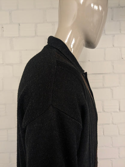 Pull Polo en laine Breidhof vintage. Couleur marron noir. Taille 2xl / xxl. 50% de laine.