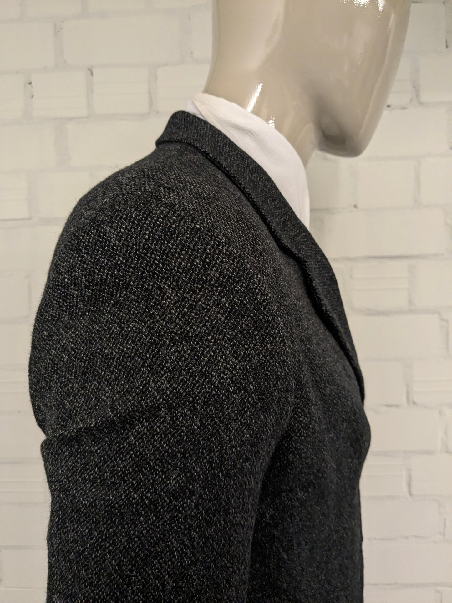 Vintage Country Club Wolljacke. Schwarzgrau gemischt. Größe 50 / M.