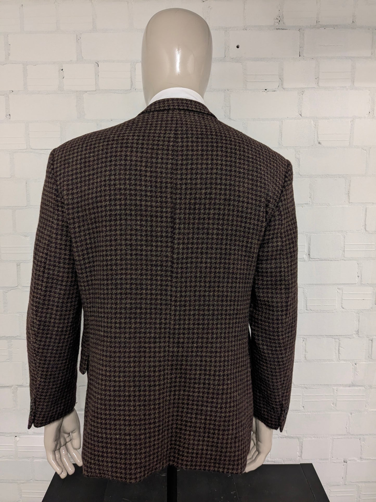 Chaqueta de lana de Greiff vintage. Motín de color verde berenjena. Tamaño 26 (52/L)