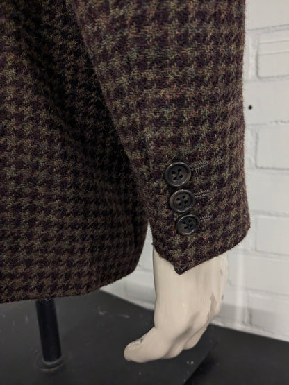 Chaqueta de lana de Greiff vintage. Motín de color verde berenjena. Tamaño 26 (52/L)