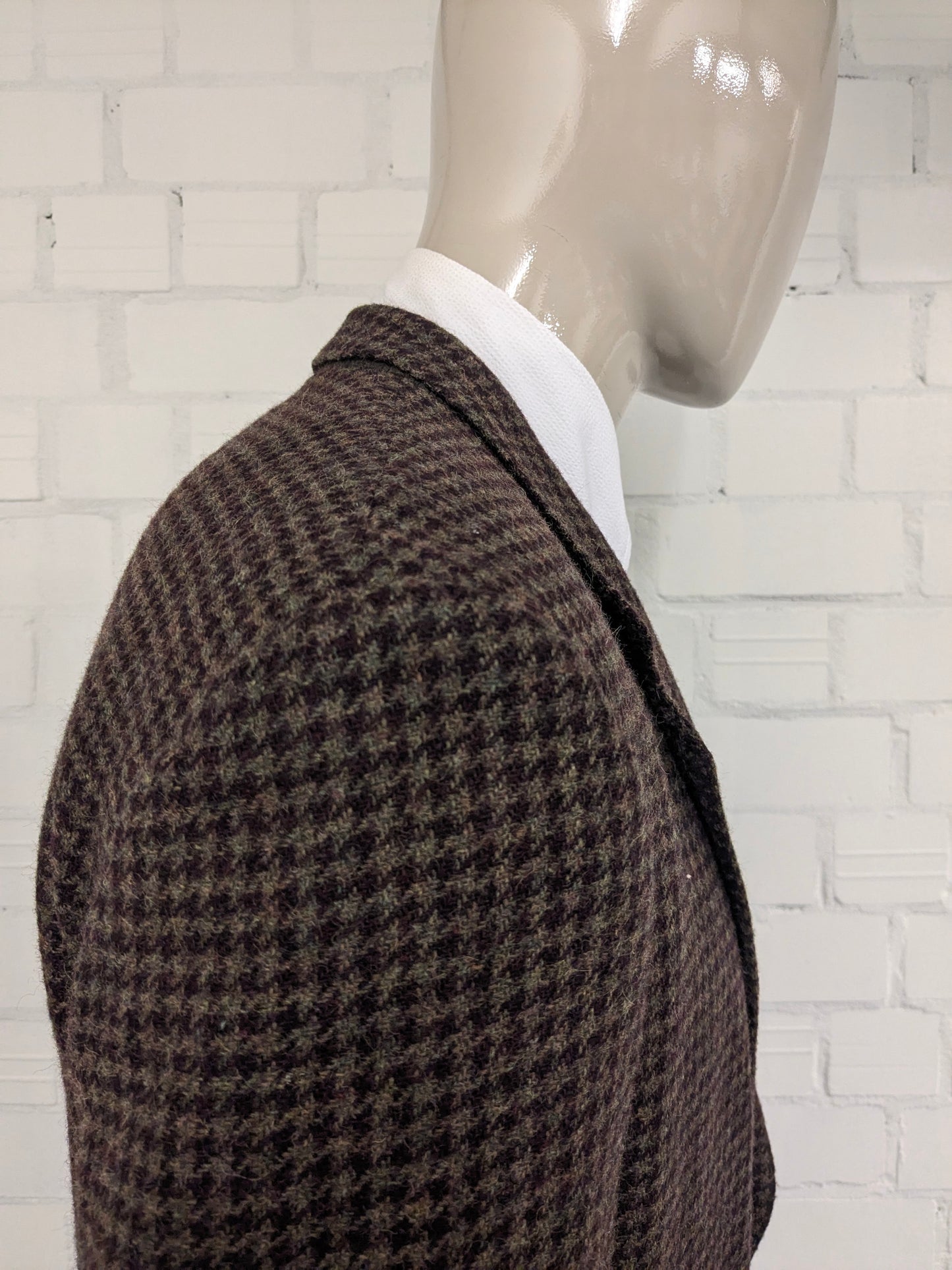 Chaqueta de lana de Greiff vintage. Motín de color verde berenjena. Tamaño 26 (52/L)