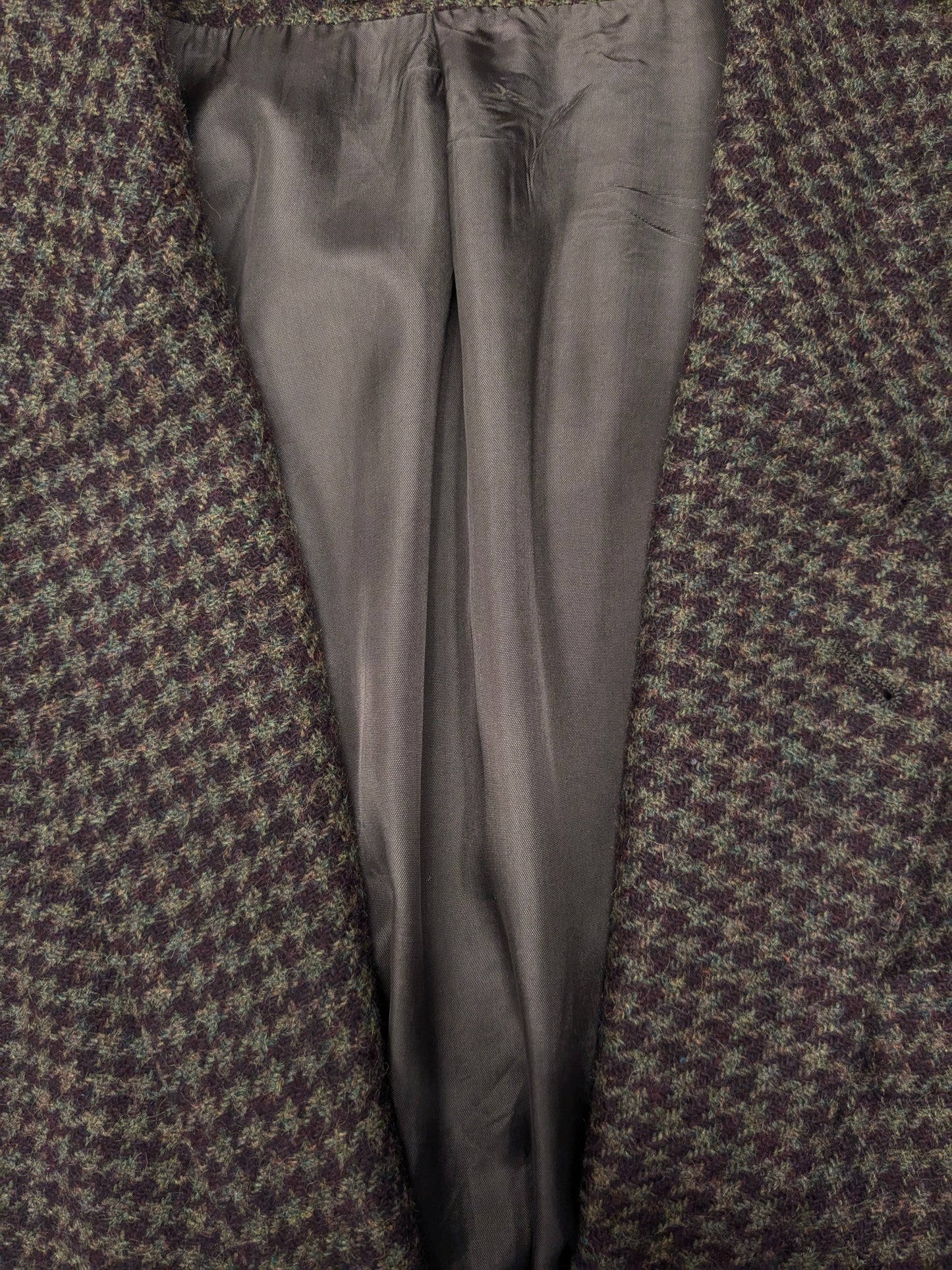 Chaqueta de lana de Greiff vintage. Motín de color verde berenjena. Tamaño 26 (52/L)