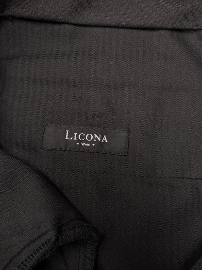 Pantalon en laine licona. Gris foncé mélangé. Taille 56 / XL.