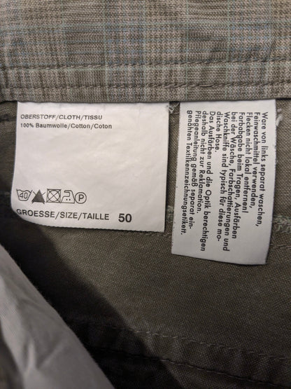 Priess Hommes pants / trousers. Beige blue checked. Size 50 / M.