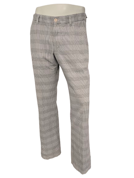 H2O Equip pants / trousers. Beige gray checked. Size W33 - L34.