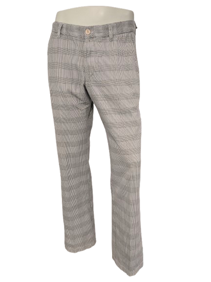 H2O Equip pants / trousers. Beige gray checked. Size W33 - L34.