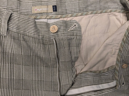 H2O Equip pants / trousers. Beige gray checked. Size W33 - L34.
