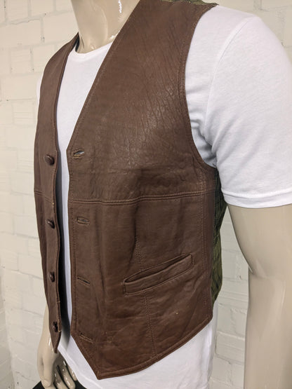 Giuta di cuoio vintage. Colorato marrone. Taglia M.