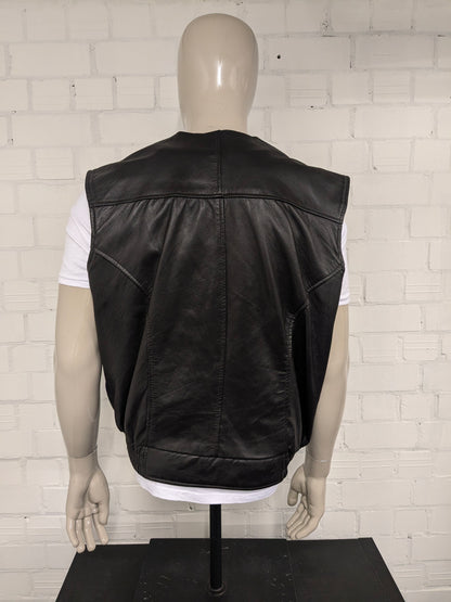 Chaussure de corps en cuir à double face vintage avec 1 poche intérieure. Couleur brun foncé. Taille xl.