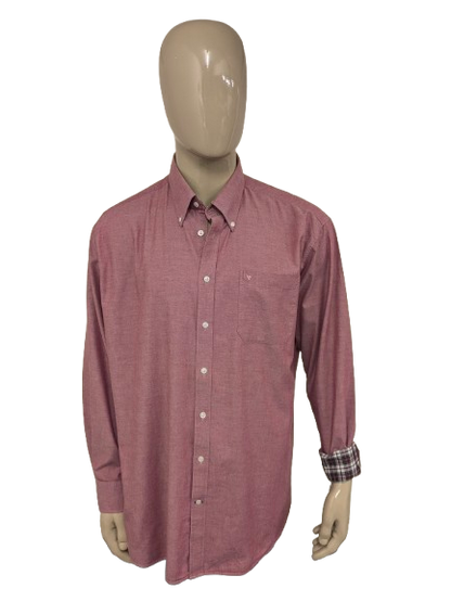 Westbury -Hemd. Rot gemischt. Größe 3xl / xxxl. Typ Oxford.