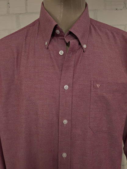 Westbury -Hemd. Rot gemischt. Größe 3xl / xxxl. Typ Oxford.