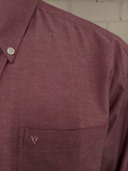 Westbury -Hemd. Rot gemischt. Größe 3xl / xxxl. Typ Oxford.