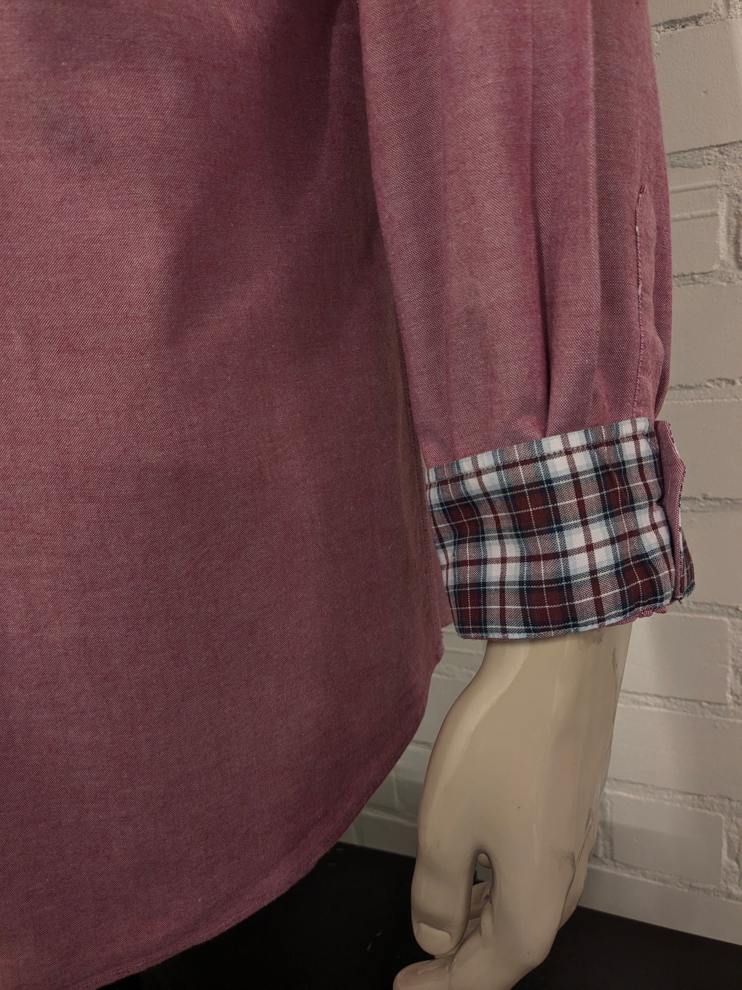 Westbury -Hemd. Rot gemischt. Größe 3xl / xxxl. Typ Oxford.