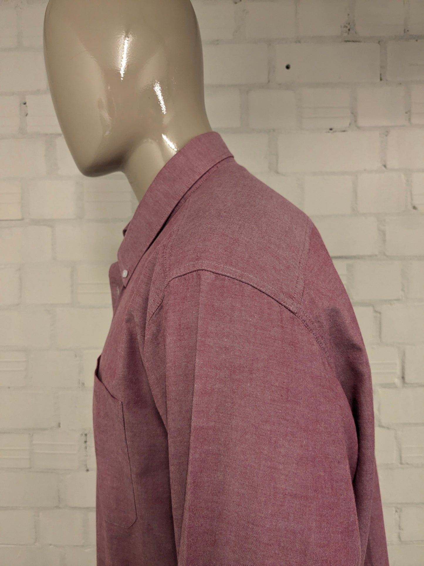 Westbury -Hemd. Rot gemischt. Größe 3xl / xxxl. Typ Oxford.