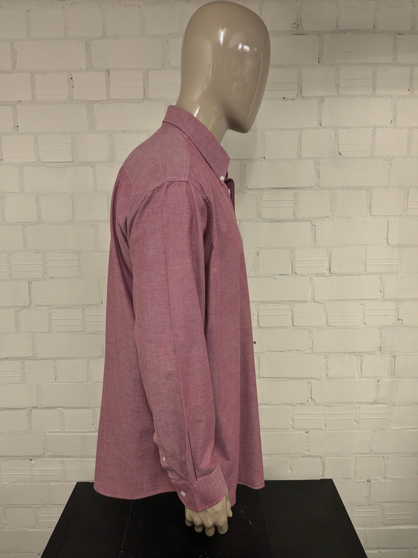 Westbury -Hemd. Rot gemischt. Größe 3xl / xxxl. Typ Oxford.