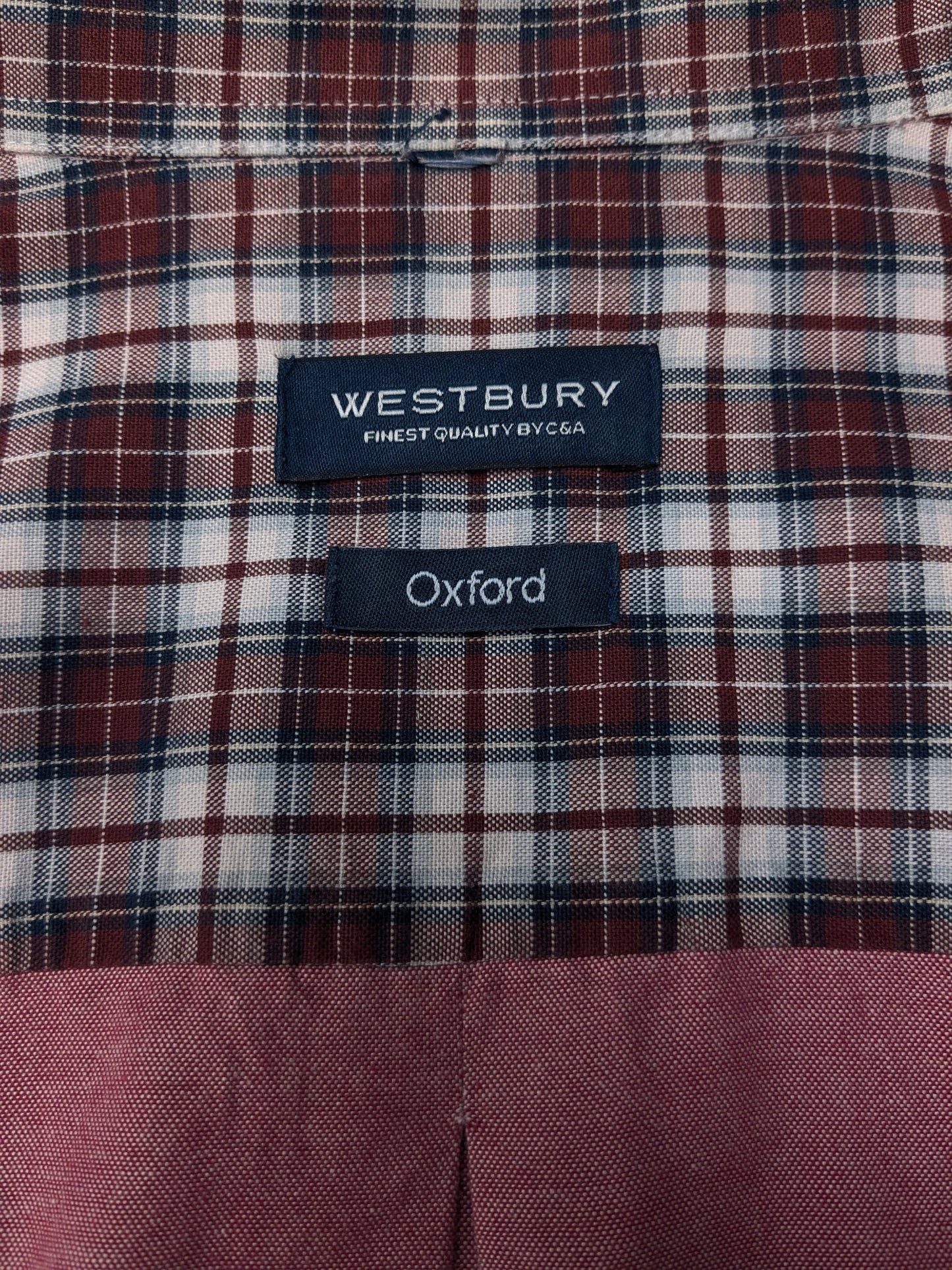 Westbury -Hemd. Rot gemischt. Größe 3xl / xxxl. Typ Oxford.
