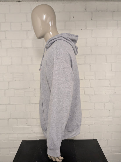 Spartans Hoodie. Gray mixed with print. Size 2XL / XXL.