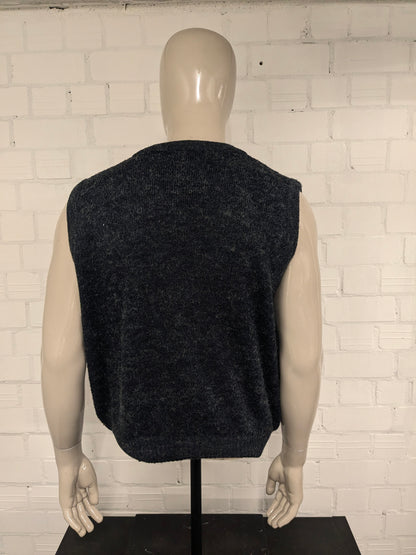 Woolworths vintage Woolworths / Spencer / gilet. Motivo Argyle verde marrone rosso grigio. Taglia L.